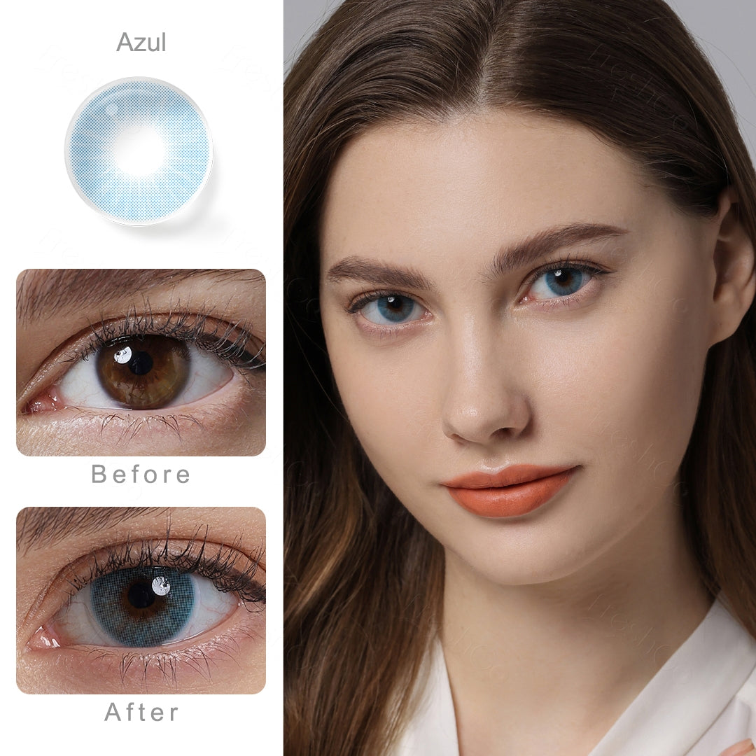 Hidrocor Azul Blue Colored Contacts - Image 2 | カラーコンタクト | FreshGo