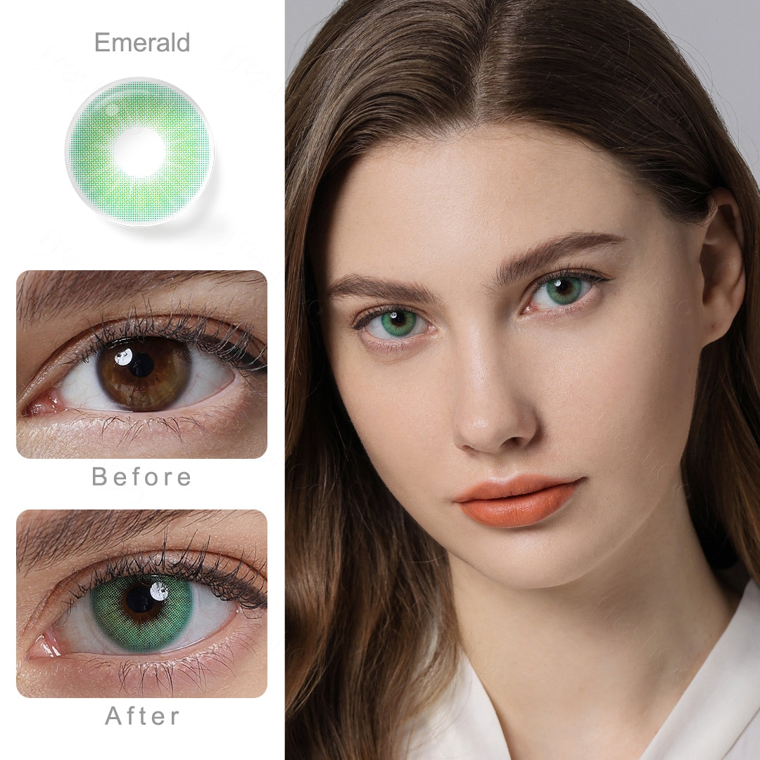 Hidrocor Emerald Green Colored Contacts - Image 2 | カラーコンタクト | FreshGo