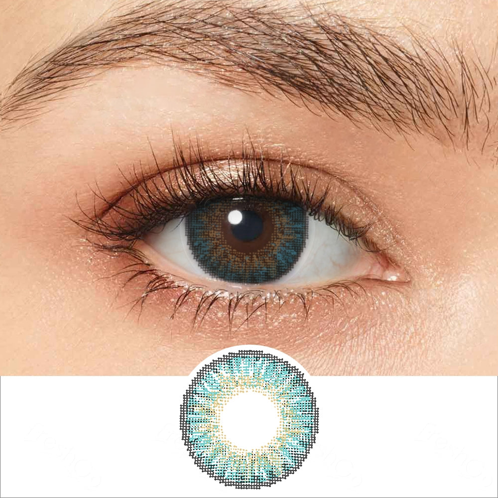 3 Tone Turquoise Colored Contacts | カラーコンタクト | FreshGo