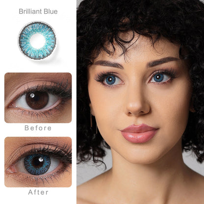 3 Tone Brilliant Blue Colored Contacts - Image 2 | Colored Contacts | FreshGo