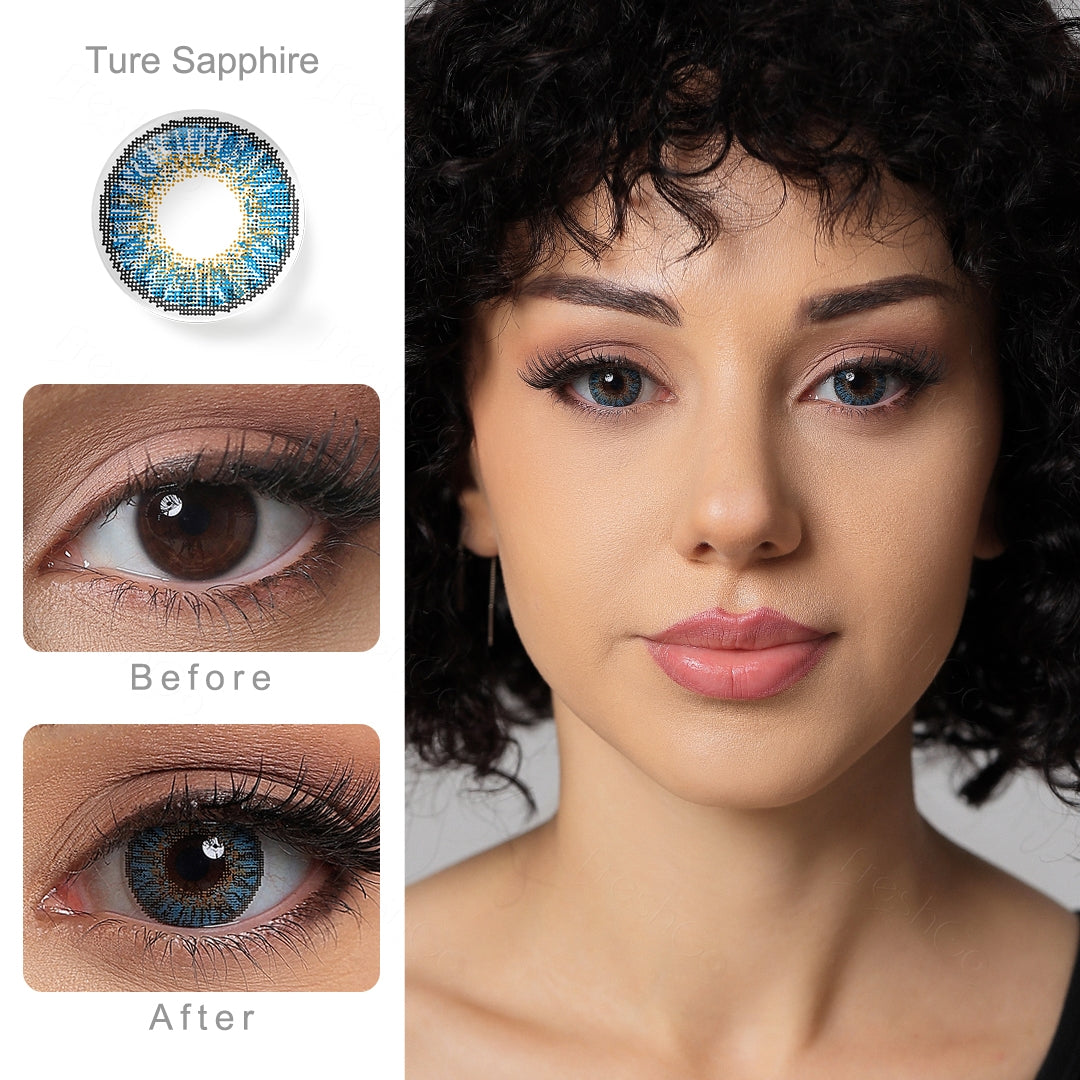3 Tone True Sapphire Colored Contacts - Image 2 | カラーコンタクト | FreshGo