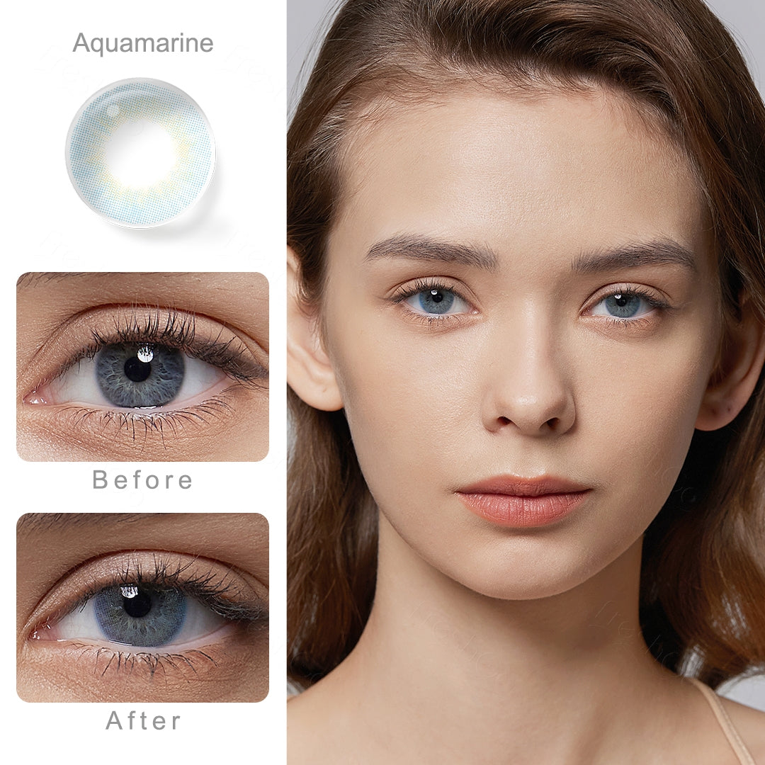 Fancy Aquamarine Blue Colored Contacts - Image 2 | カラーコンタクト | FreshGo