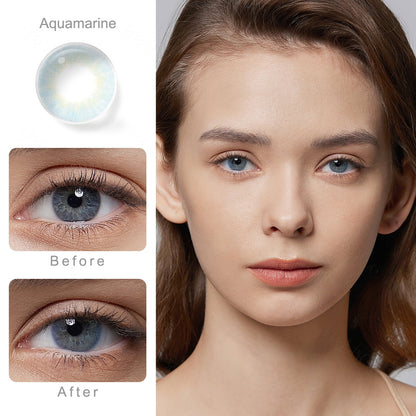 Fancy Aquamarine Blue Colored Contacts - Image 2 | カラーコンタクト | FreshGo