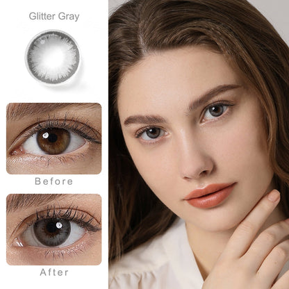 FreshGo Diamond Glitter Gray Colored Contacts - Image 2 | カラーコンタクト | FreshGo