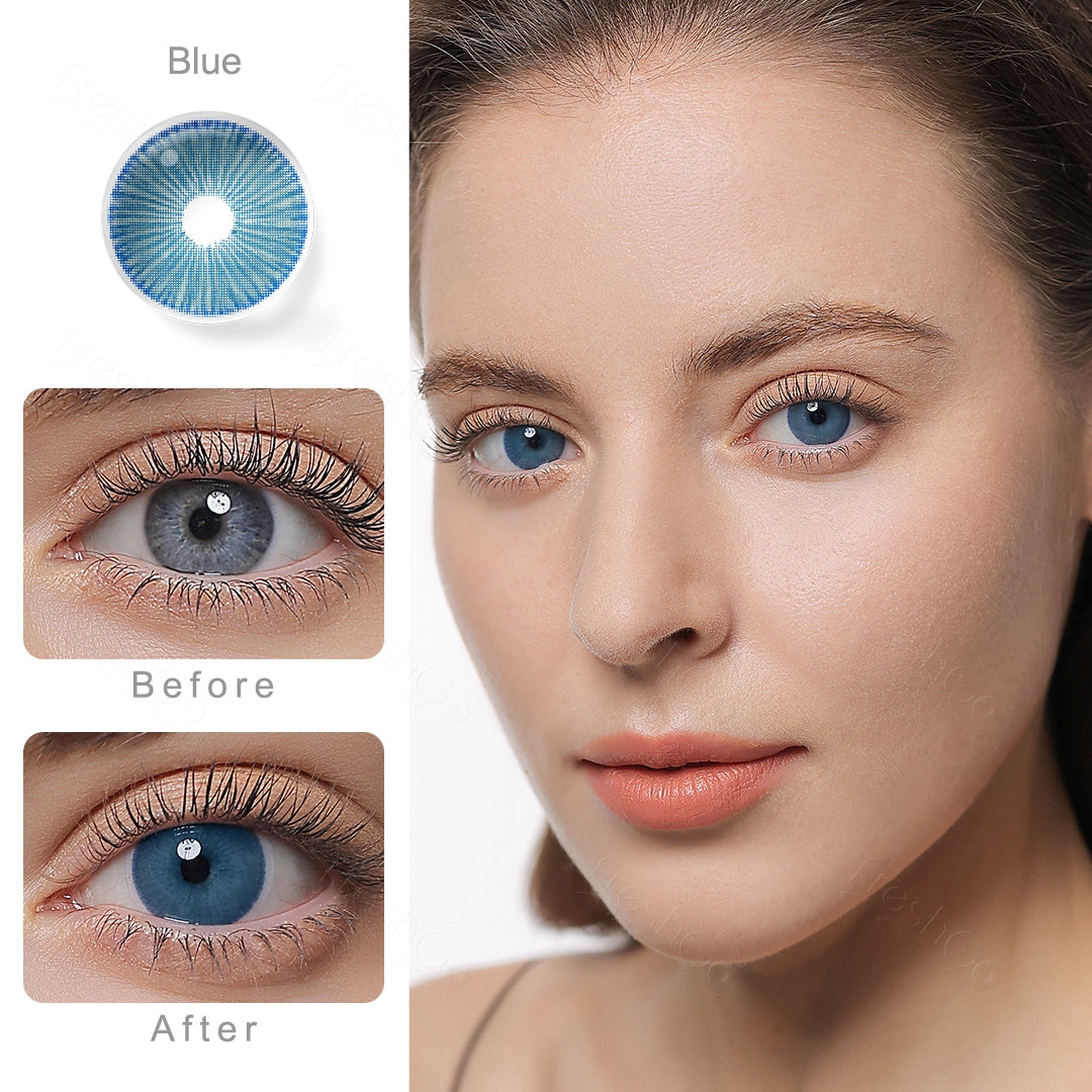 Fiesta Blue Colored Contacts - Image 2 | カラーコンタクト | FreshGo