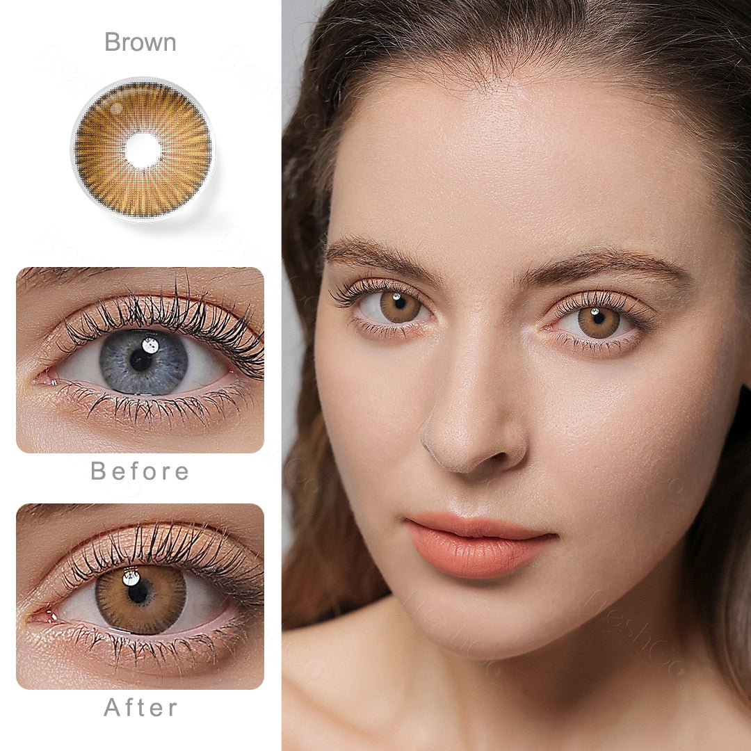 Fiesta Brown Colored Contacts - Image 2 | カラーコンタクト | FreshGo