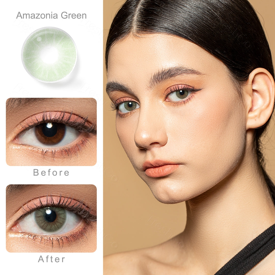 Amazonia Green Colored Contacts - Image 2 | カラーコンタクト | FreshGo