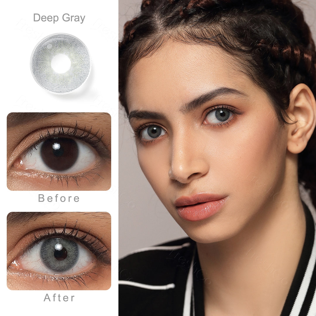 Cloud Deep Gray Colored Contacts - Image 2 | カラーコンタクト | FreshGo