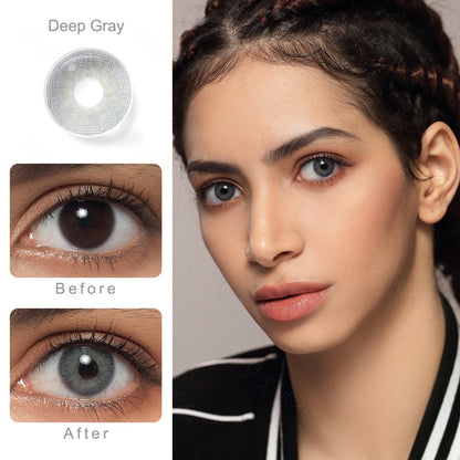 Cloud Deep Gray Colored Contacts - Image 2 | カラーコンタクト | FreshGo
