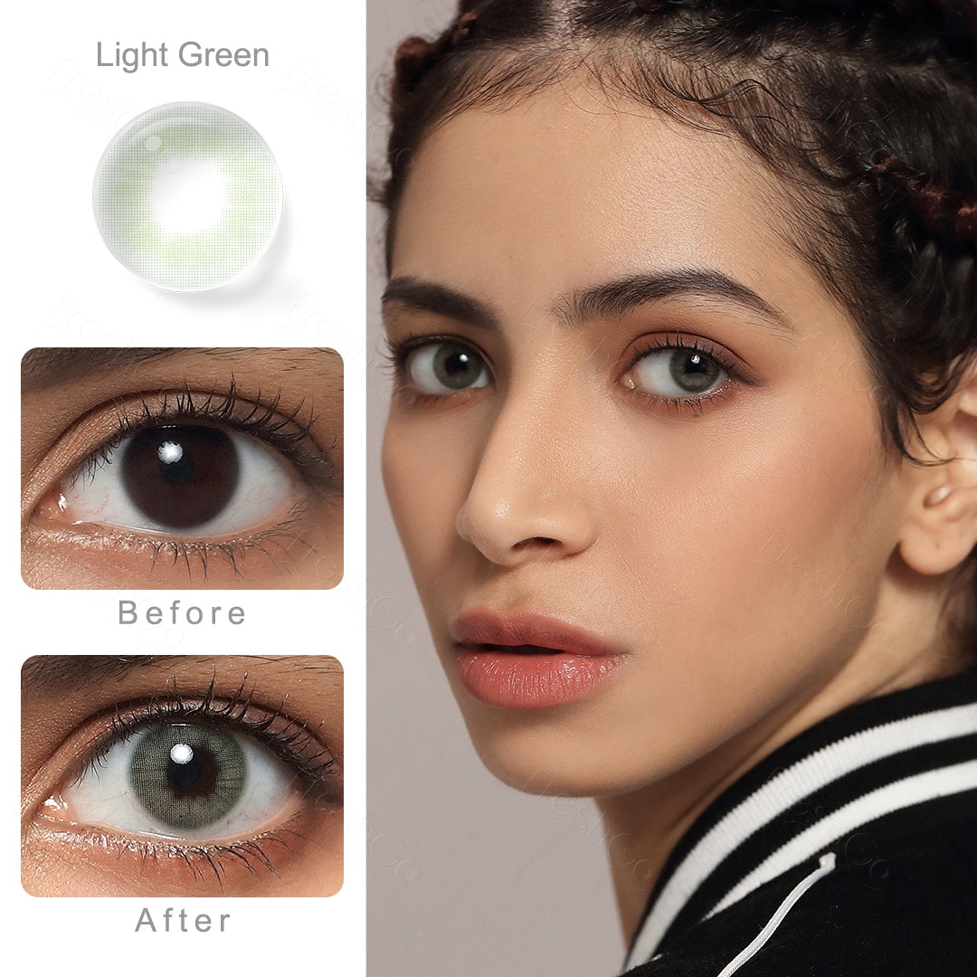 Cloud Light Green Colored Contacts - Image 2 | カラーコンタクト | FreshGo