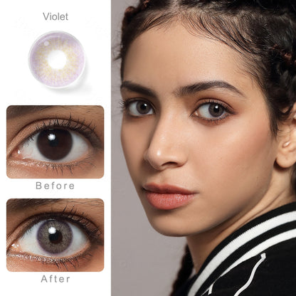 Cloud Violet Colored Contacts - Image 2 | カラーコンタクト | FreshGo