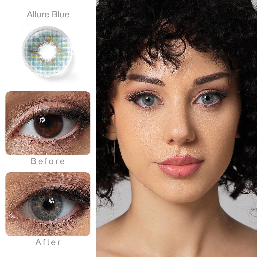 Allure Blue Colored Contacts - Image 2 | カラーコンタクト | FreshGo