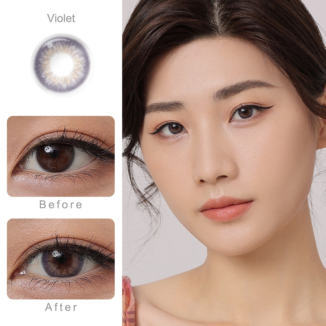 Gleam Violet Colored Contacts - Image 2 | カラーコンタクト | FreshGo
