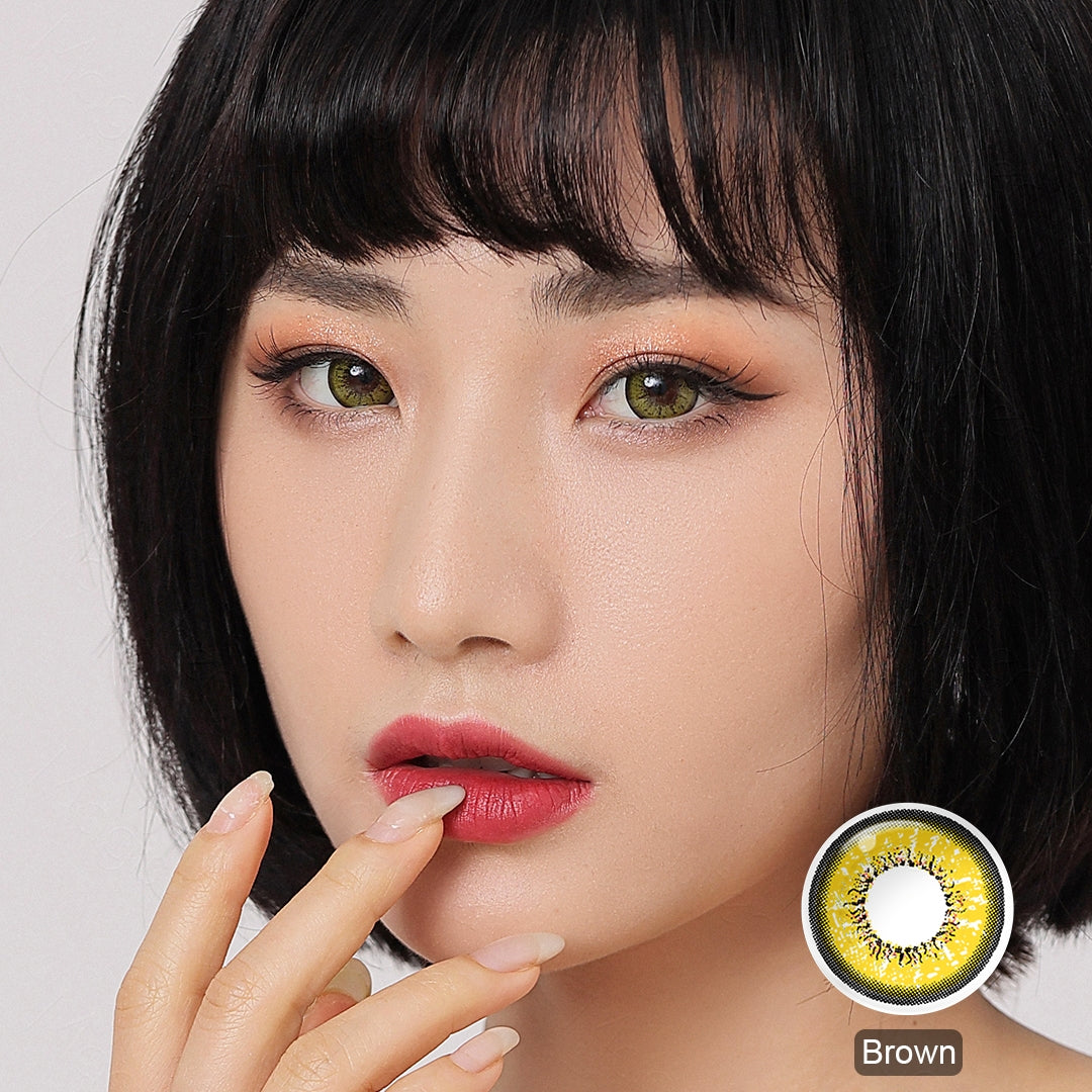 Flame Brown Colored Contacts - Image 3 | カラーコンタクト | FreshGo