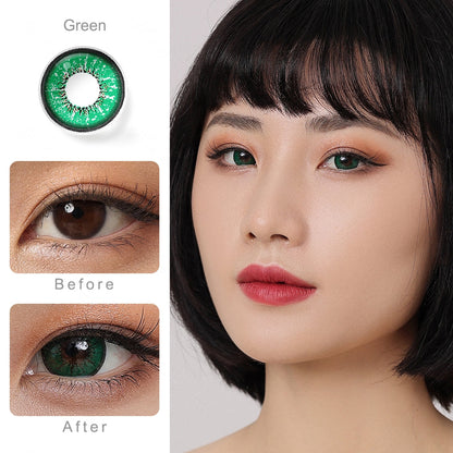 Flame Green Colored Contacts - Image 2 | カラーコンタクト | FreshGo
