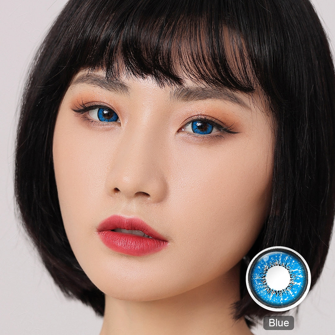 Flame Blue Colored Contacts - Image 3 | カラーコンタクト | FreshGo