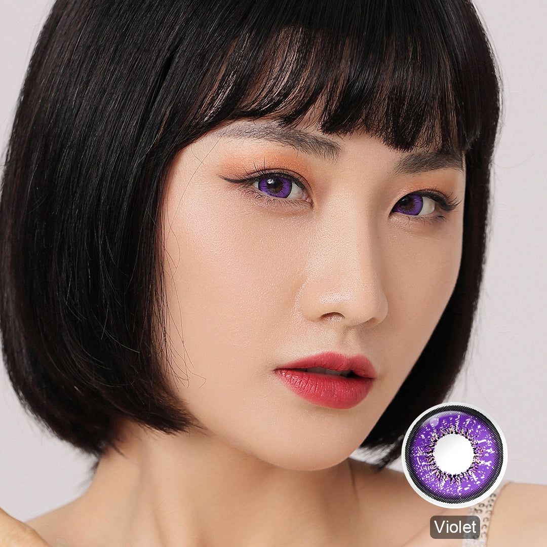 Flame Violet Colored Contacts - Image 3 | カラーコンタクト | FreshGo