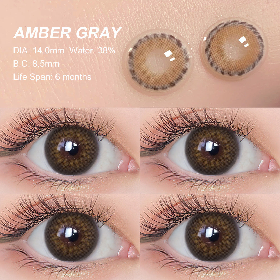 Desire Amber Gray Colored Contacts - Image 2 | カラーコンタクト | FreshGo