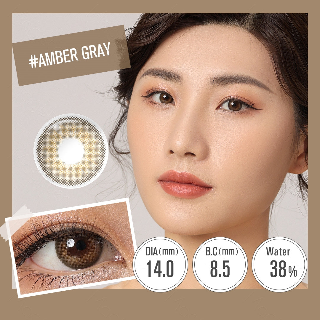Desire Amber Gray Colored Contacts - Image 3 | カラーコンタクト | FreshGo