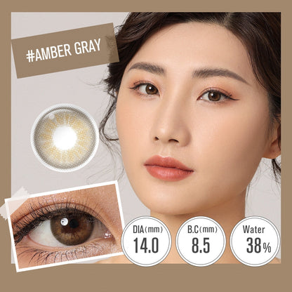Desire Amber Gray Colored Contacts - Image 3 | カラーコンタクト | FreshGo