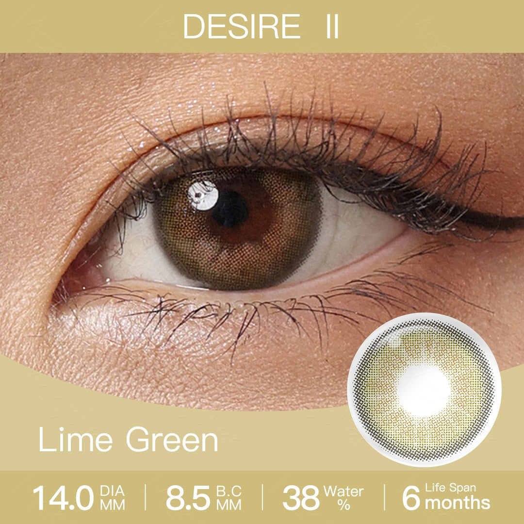 Desire Lime Green Colored Contacts | カラーコンタクト | FreshGo
