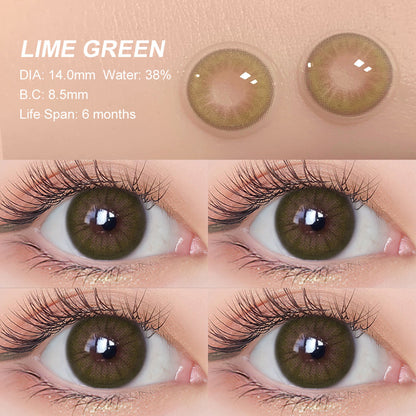 Desire Lime Green Colored Contacts - Image 3 | カラーコンタクト | FreshGo