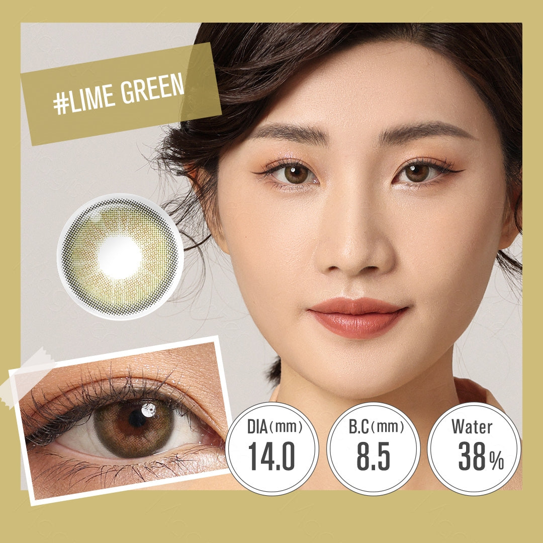 Desire Lime Green Colored Contacts - Image 4 | カラーコンタクト | FreshGo