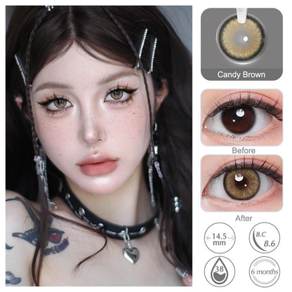 Diamond N Candy Brown Colored Contacts - Image 2 | カラーコンタクト | FreshGo