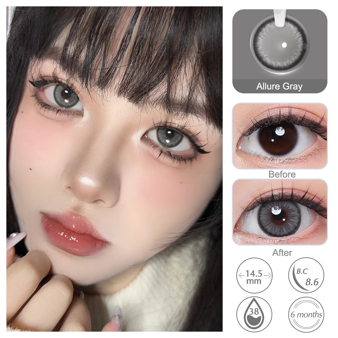 Diamond N Allure Gray Colored Contacts - Image 2 | カラーコンタクト | FreshGo