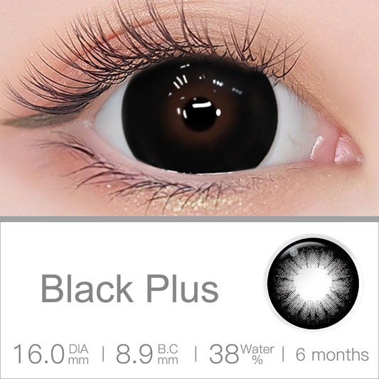 Supersize Black Plus Colored Contacts