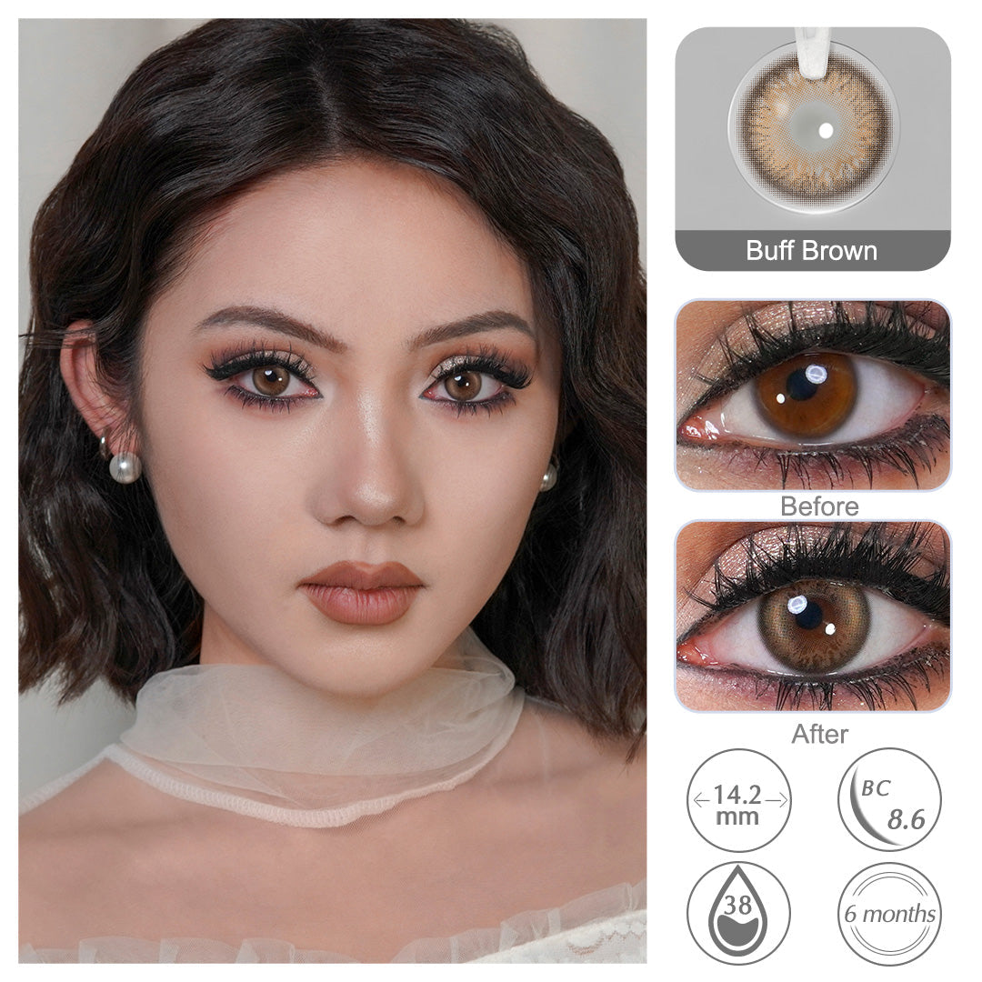 BLUSH GIRL Buff Brown Colored Contacts - Image 2 | カラーコンタクト | FreshGo