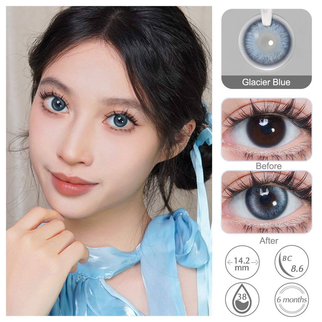 BLUSH GIRL Glacier Blue Colored Contacts - Image 4 | カラーコンタクト | FreshGo